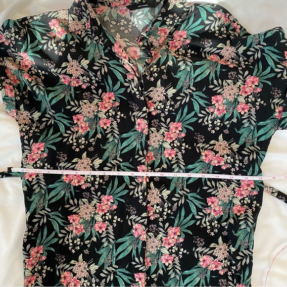 VERO MODA XS Print Boquet Kimono Shirt Dress - Picture 16 of 16
